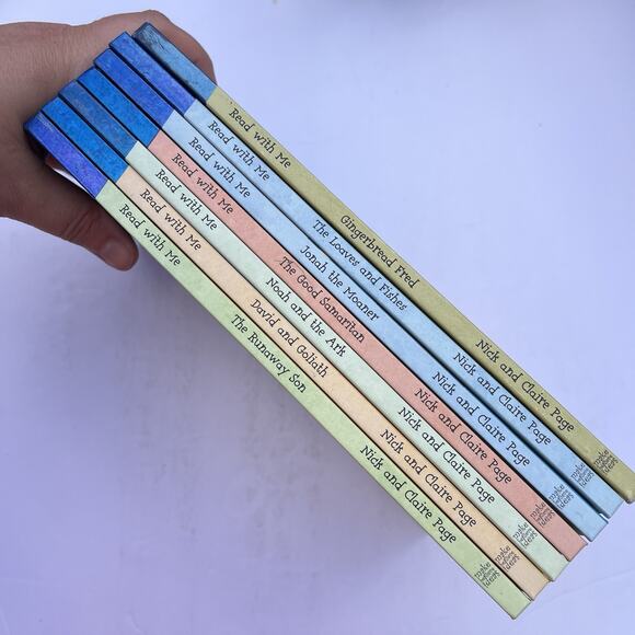 Set of 7 Read With Me Bible Readers Hardcover Story Books Nick and Claire Page - Picture 1 of 12